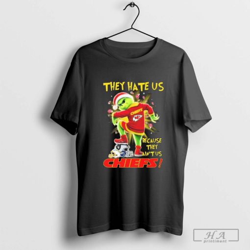 Santa Grinch Stomp They Hate Us Because They Ain’t Us Kansas City Chiefs Shirt