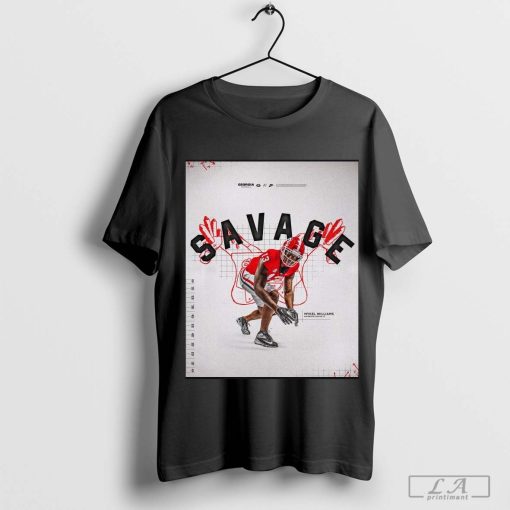 Savage Georgia Bulldogs Mykel Williams 2024 #GoDawgs Poster t-shirt