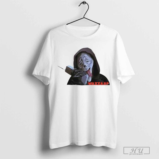 Scary movie Scream wazzup shirt