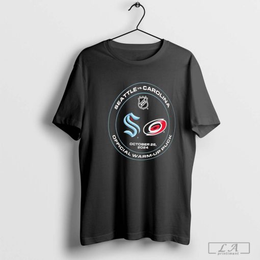 Seattle Kraken vs Carolina Hurricanes NHL October 26, 2024 Matchup T-Shirt