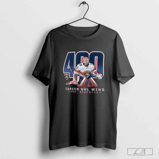 Sergei Bobrovsky Florida Panthers 400 Career Wins T-Shirt