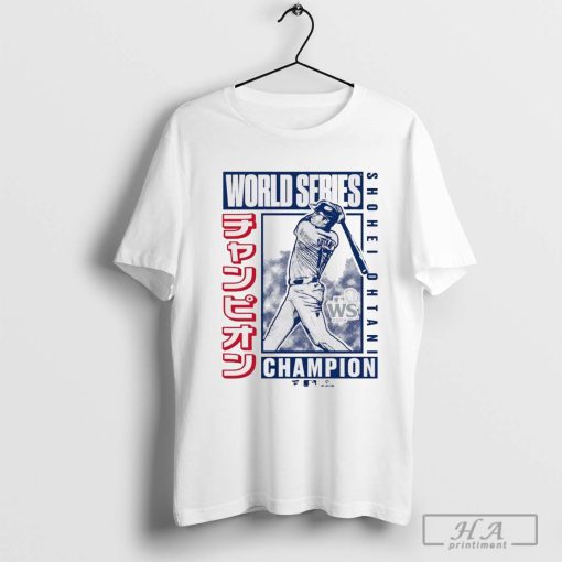 Shohei Ohtani Champion MLB 2024 World Series Los Angeles Dodgers Player Kanji Swing T-shirt