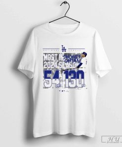 Shohei Ohtani Los Angeles Dodgers MLB Baseball 2024 Most In 2024 Season 54 HRS 130 RBI National League t-shirt