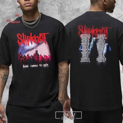 Slipknot Here Comes The Pain Tour 2024 Photo Merchandise Limited Two Sides Unisex T-Shirt