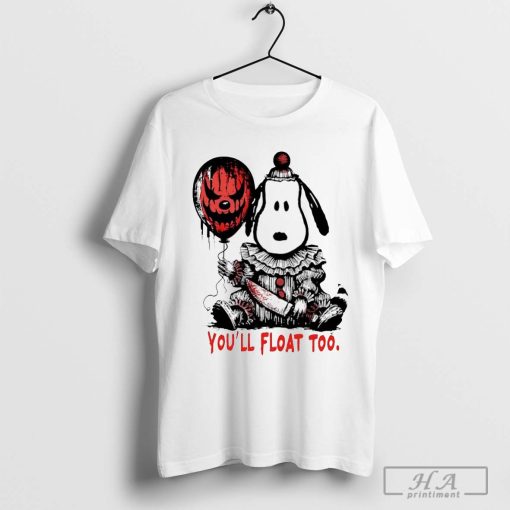 Snoopy Pennywise You’ll Float Too Halloween Shirt