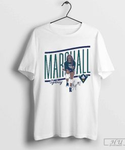 Sydney Marshall 12 UNC Wilmington Cartoon Signature t-shirt