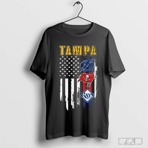 Tampa Bay Lightning Buccaneers Rays 4th July 2024 T-shirt