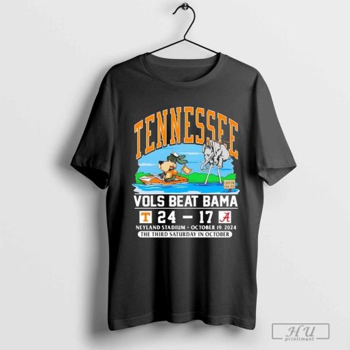 Tennessee Vols Beat Bama 24-17 Neyland Stadium October 19, 2024 The Third Saturday In October Mascot T-shirt