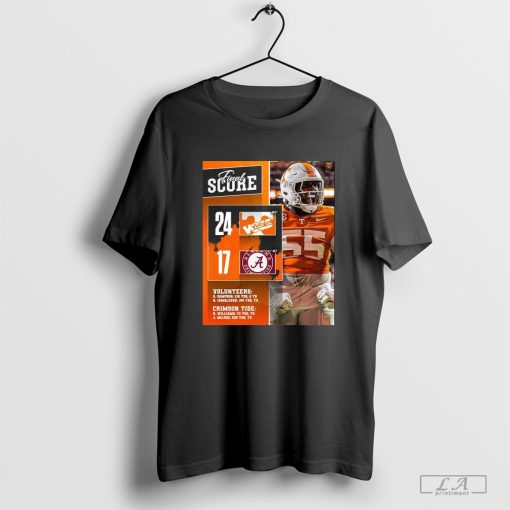 Tennessee Volunteers Beat The Alabama Crimson Tide Final Score 24-14 Matchup shirt