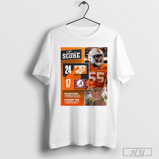 Tennessee Volunteers Beat The Alabama Crimson Tide Final Score 24-14 Matchup shirt