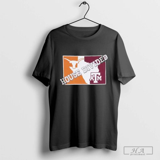 Texas A&M vs Texas House Divided T-Shirt