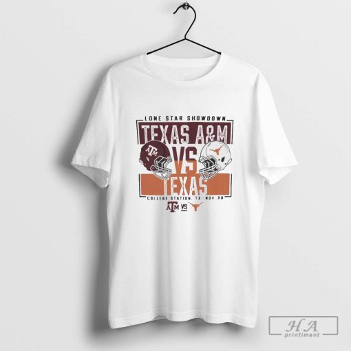 Texas A&M vs Texas Lone Star Showdown November 30, 2024 Matchup Helmet T-Shirt