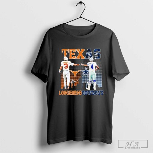 Texas Sports Ewers Texas Longhorns X Prescott Dallas Cowboys Shirt