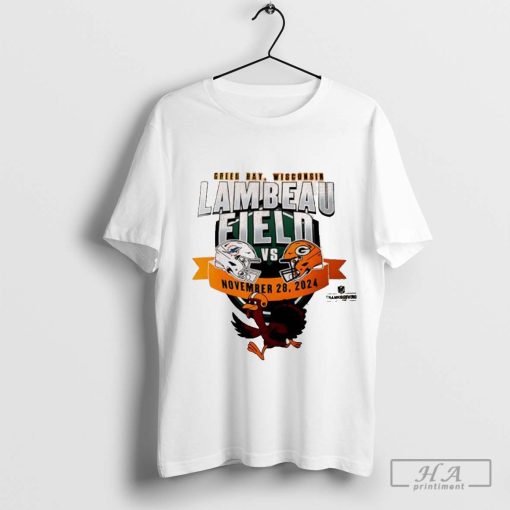 Thanksgiving Lambeau Field Green Bay Packers vs Miami Dolphins 2024 Wisconsin helmet shirt