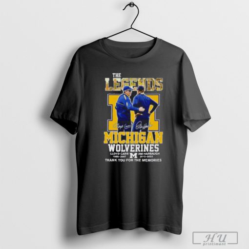 The Legends Michigan Wolverines Lloyd Carr and Jim Harbaugh thank you for the memories shirt