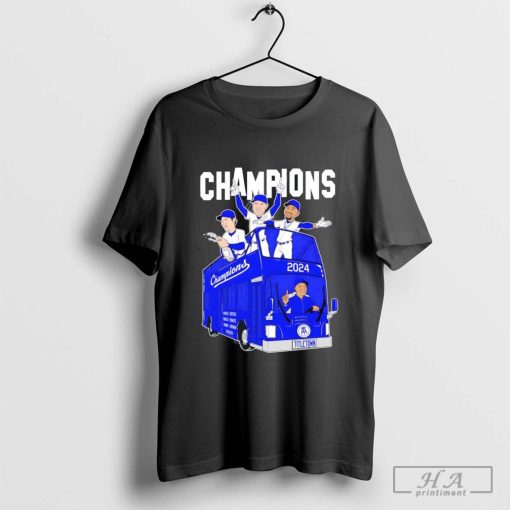 Titletown Bus LA Champions 2024 cartoon T-shirt