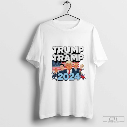 Trump or the Tramp Vote Trump 2024 USA flag art shirt