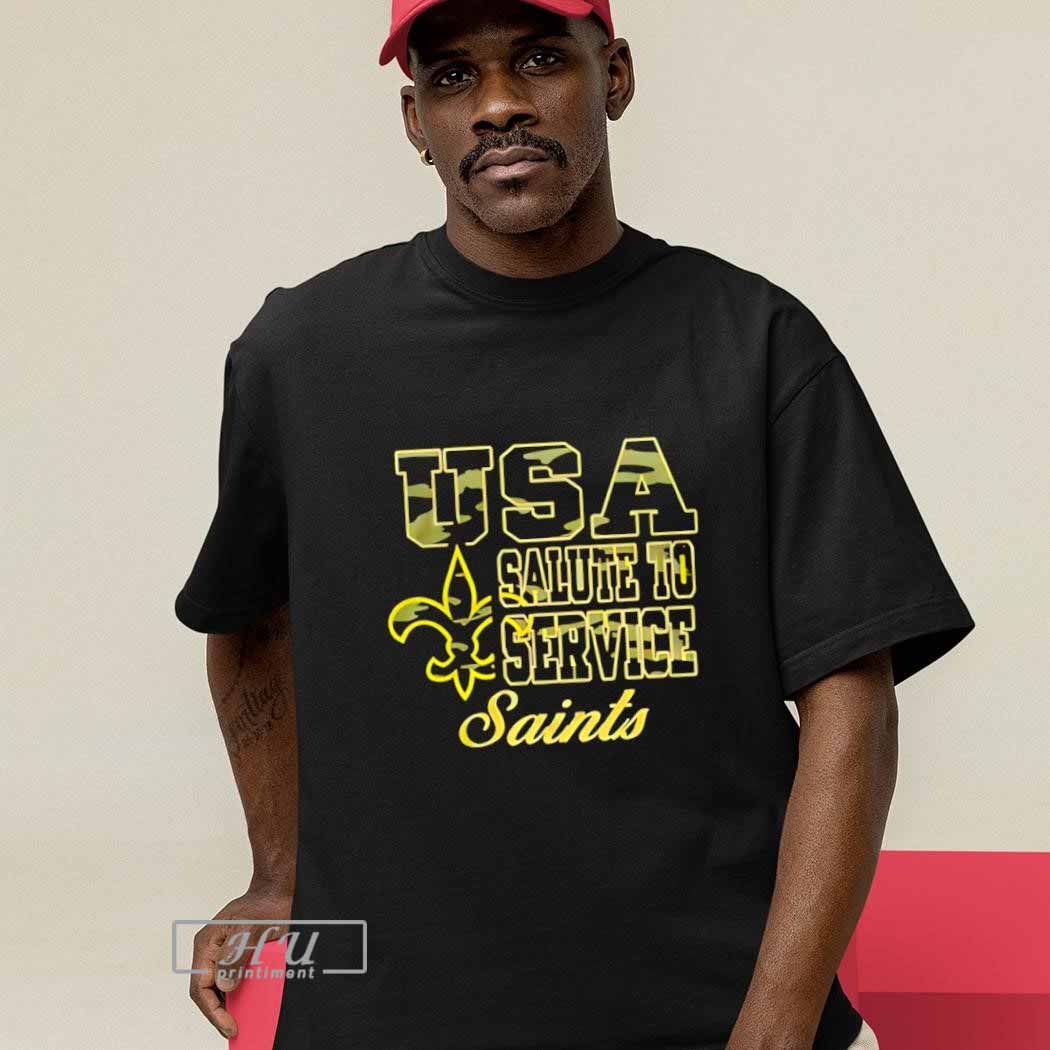 USA Salute to Service New Orleans Saints T shirt Printiment