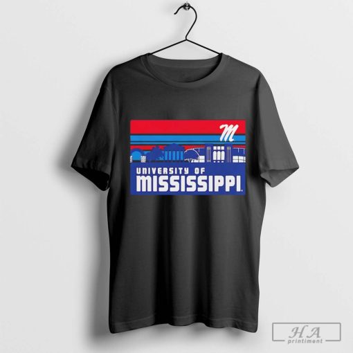 University of Mississippi Ole Miss Rebels campus skyline shirt