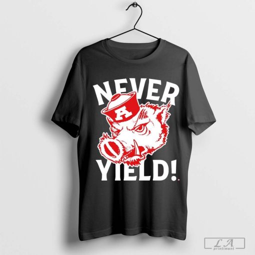 Vintage Arkansas Razorbacks never yield shirt