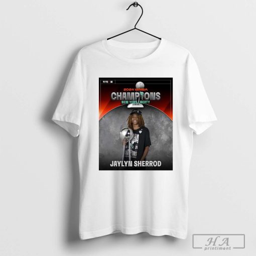 WNBA Basketball 2024 Champions x Jaylyn Sherrod New York Liberty T-shirt