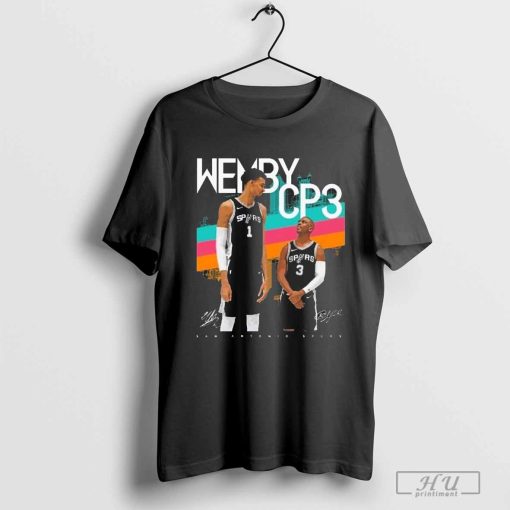 Wemby X Chris Paul San Antonio Spurs Signatures T-shirt