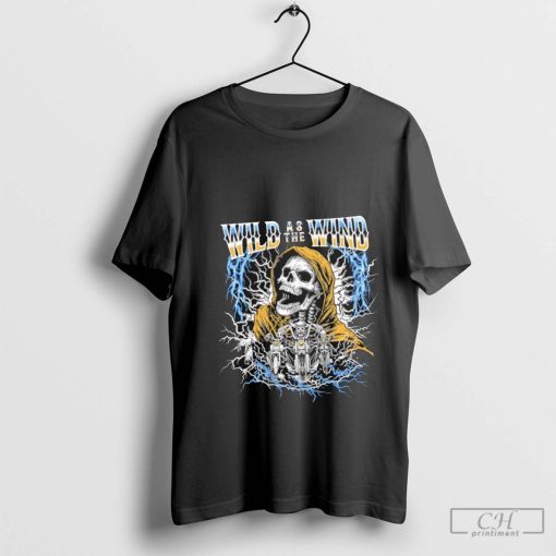 Wild As The Wind skeleton racing lightning shirt