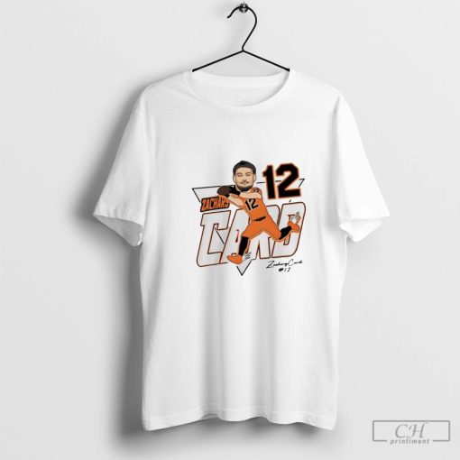 Zachary Card #12 Oregon State Beavers football player caricature shirt