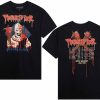 carries a Terrifier shirt