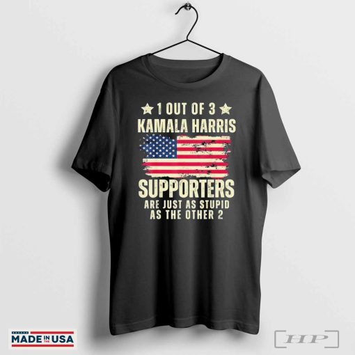 1 out of 3 Kamala Harris supporters are just as stupid as the other 2 American flag t-shirts