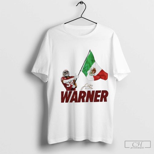 49ers Fred Warner Viva Mexico flag signature shirt