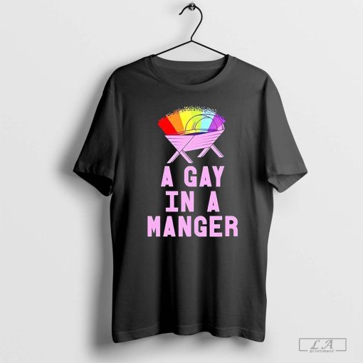 A Gay In A Manger Purple T shirt