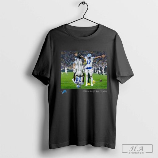 Amon-Ra St. Brown Detroit Lions NFL Flash Features Week 9 T-Shirt