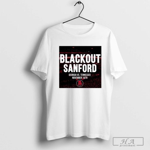 Backout Sanford Georgia Bulldogs vs. Tennessee Volunteers November 16th T-shirt