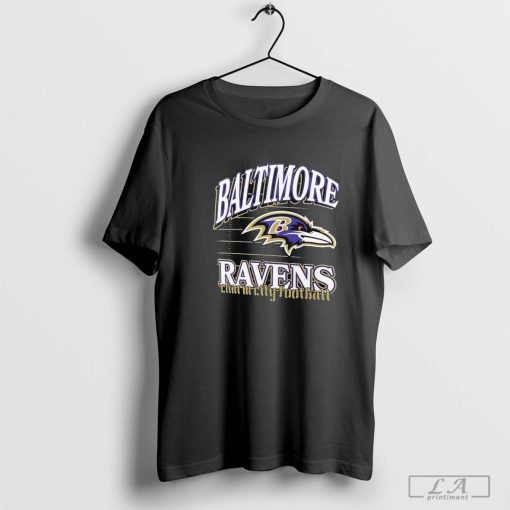 Baltimore Ravens Charm City Football Retro Gridiron T-Shirt