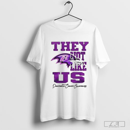 Baltimore Ravens Pancreatic Cancer Awareness They Not Like Us 2024 Shirt