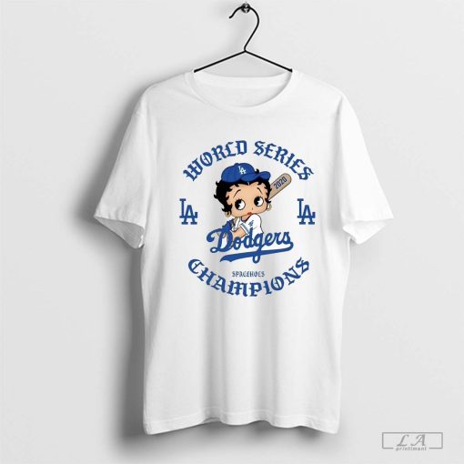 Betty Boop World Series LA Dodgers Spacehose Champions Shirt