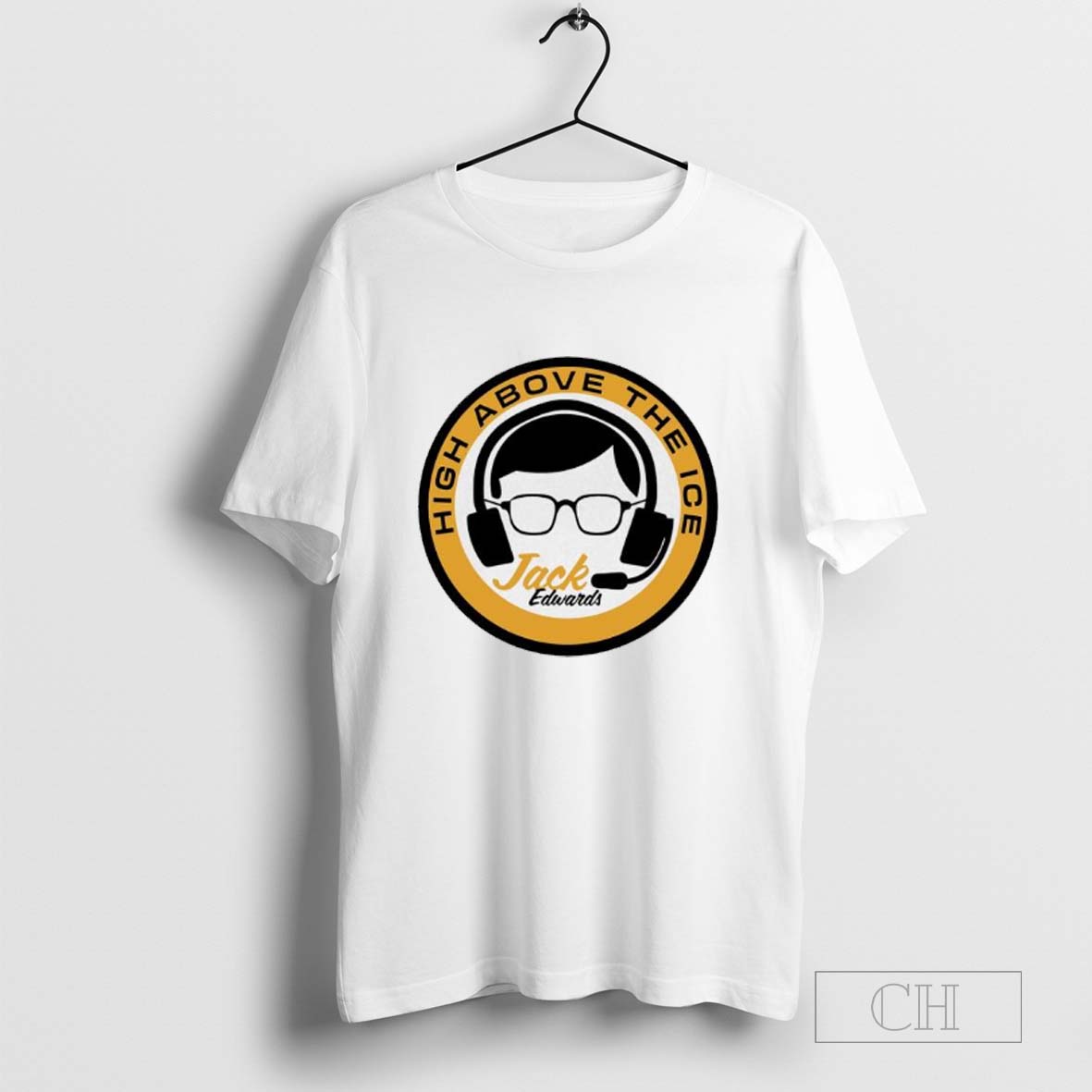 Boston Bruins Jack Edwards High Above The Ice Tribute T Shirt