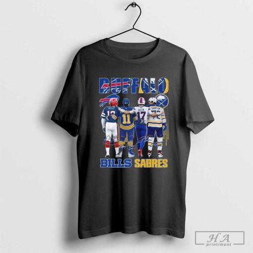 Buffalo Bills x Buffalo Sabres Hockey Team Signatures 2024 Shirt