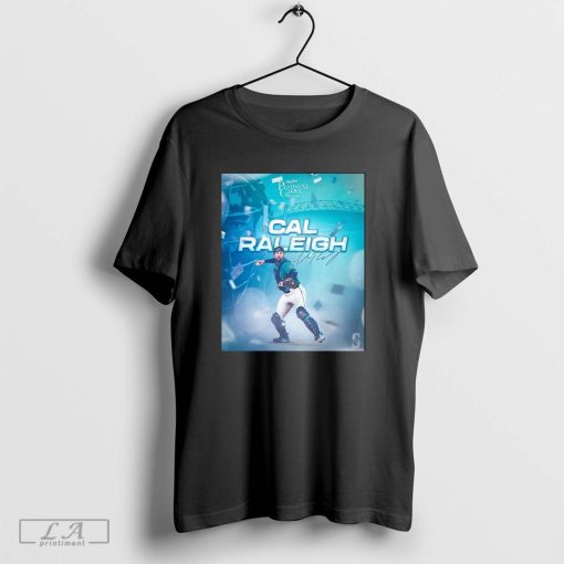 Cal Raleigh Seattle Mariners MLB Rawlings Platinum Glove Award Signature Poster t-shirt