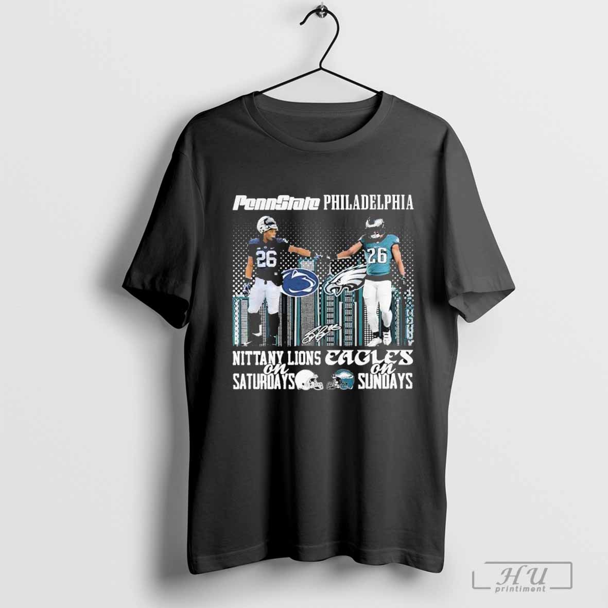 Cam Wallace Penn State Nittany Lions On Saturdays Saquon Barkley Philadelphia Eagles On Sundays T Shirt 385924
