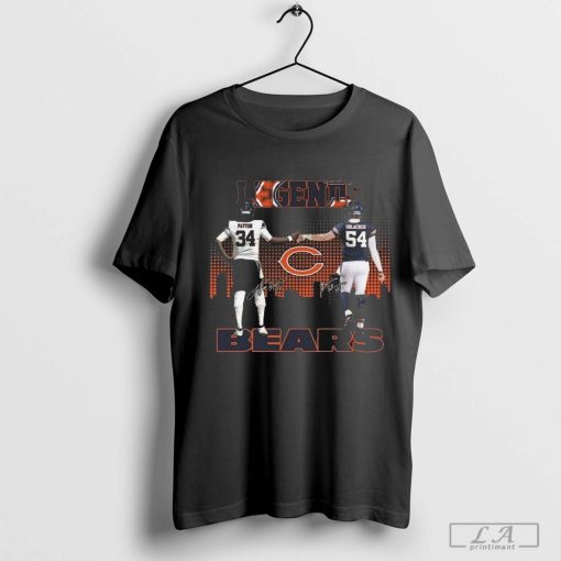 Chicago Bears The Legends Walter Payton Brian Urlacher Signatures 2024 Shirt