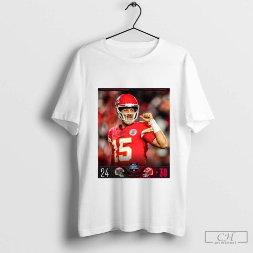 Chiefs win in overtime Tampa Bay Buccaneers 24-30 Kansas City Chiefs NFL Final Score t-shirt