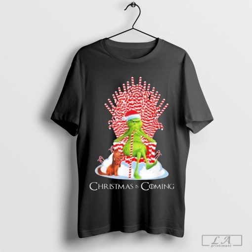 Christmas Is Coming Grinch And Dog 2024 Shirt