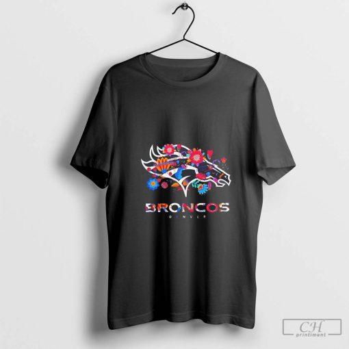 Denver Broncos 2024 NFL Dia De Los Muertos logo t-shirt