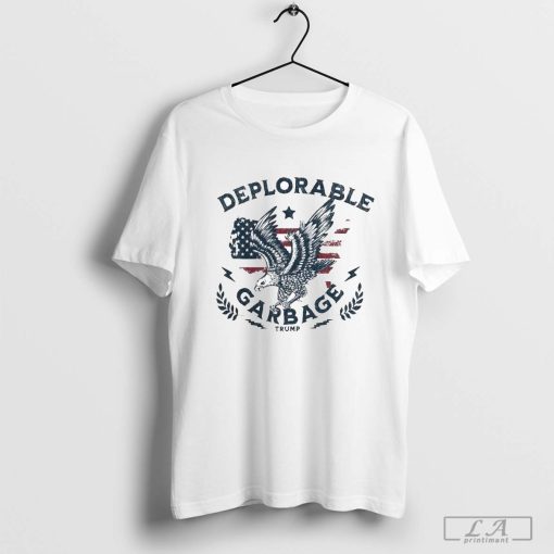 Deplorable Garbage-truck Trump Political Statement American Flag Design Eagle Shirt