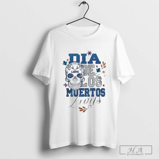 Detroit Lions Football Dia De Los Muertos Skull 2024 Shirt