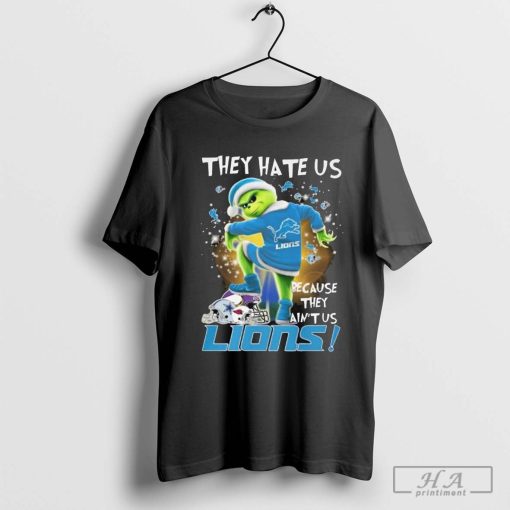 Detroit Lions Grinch They Hate Us Because They Ain’t Us Christmas 2024 Shirt