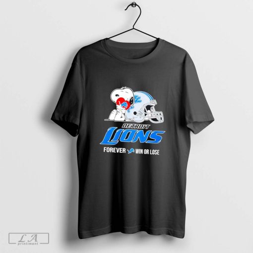 Detroit Lions forever win or lose Snoopy shirt