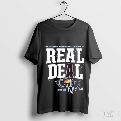 Devin Neal Jayhawks All-Time Rushing Leader Real Deal T-Shirt